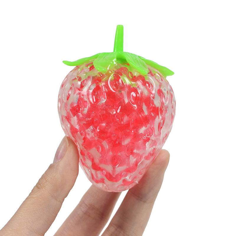 Strawberry Squishy Stress Balls for Kids Adults Stress Ball Sensory Toy Dough Ball Fidget Toys Squeeze Ball for Anxiety Relief