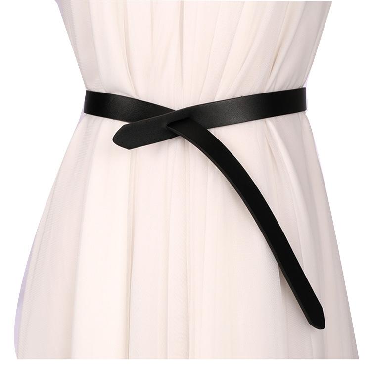 Женский декоративный ремень к платью Корейская мода Наволочка Универсальная Черная рубашка Пояс с узлом