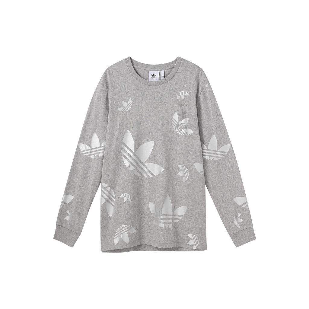 Adidas Originals Trefoil Ref/Met Ls Tee T Shirt Men's Gray FS7326