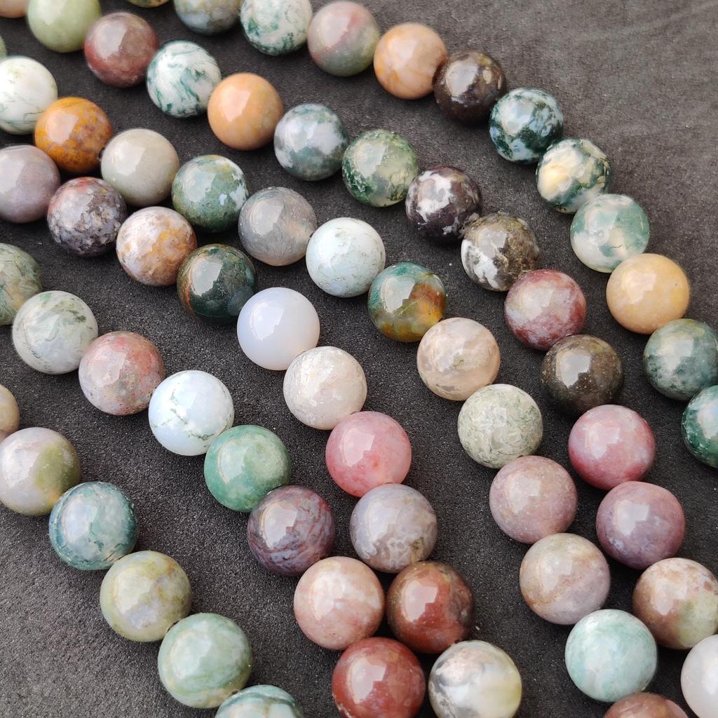 Бусины из индийского агата, настоящие бусины класса ААА, круглые свободные бусины из натурального драгоценного камня, бусины длиной 14–15 дюймов, бусины размером 6 мм, 8 мм, 10 мм.