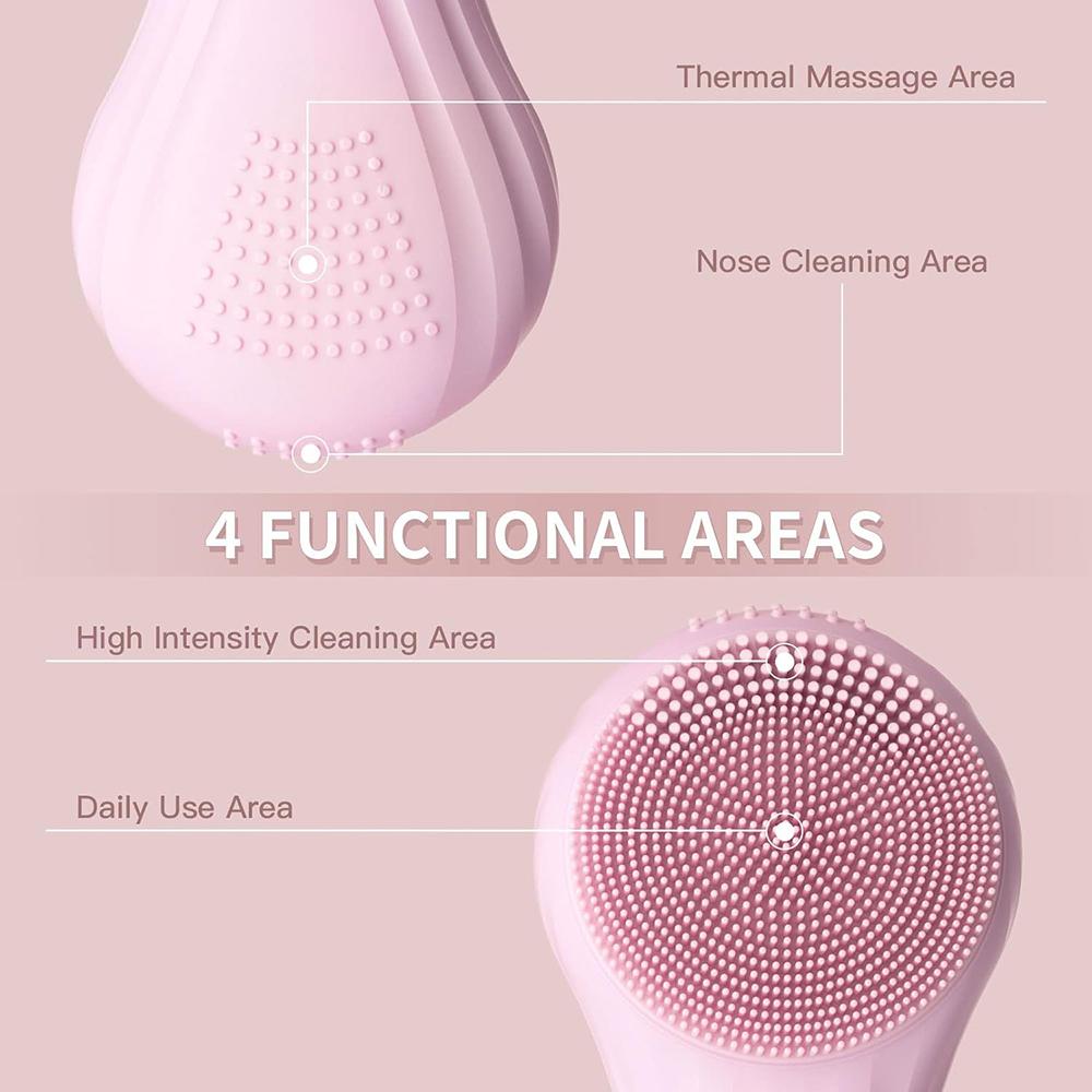 Sonic Waterproof Facial Cleansing Brush for Men & Women Rechargeable Deep Cleaning Exfoliating Electric Face Cleanser Brushes