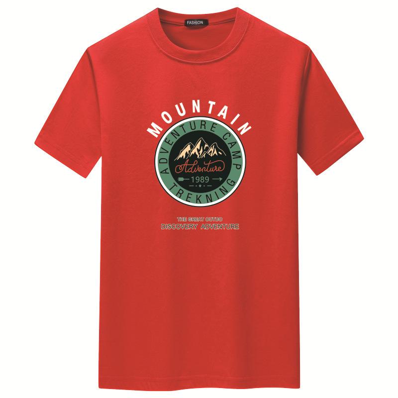 Мужская модная летняя футболка свободного кроя с принтом «Горы»