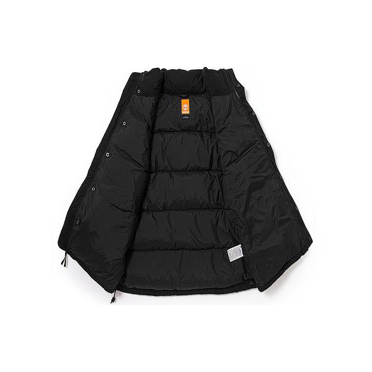 Timberland Casual Water-Resistant Stand Collar Zipper Down Jacket Men Jacket Black A26VY-001