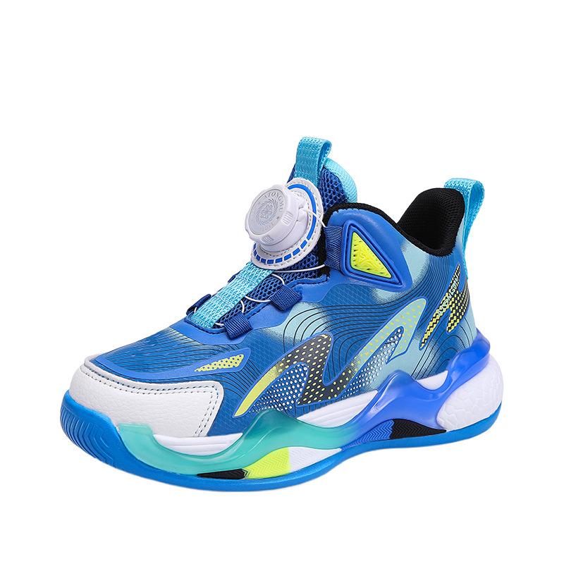 Кеды на пуговицах для мальчиков и девочек, детские баскетбольные кроссовки, осенние кожаные кроссовки, звук трения о корт, отскок