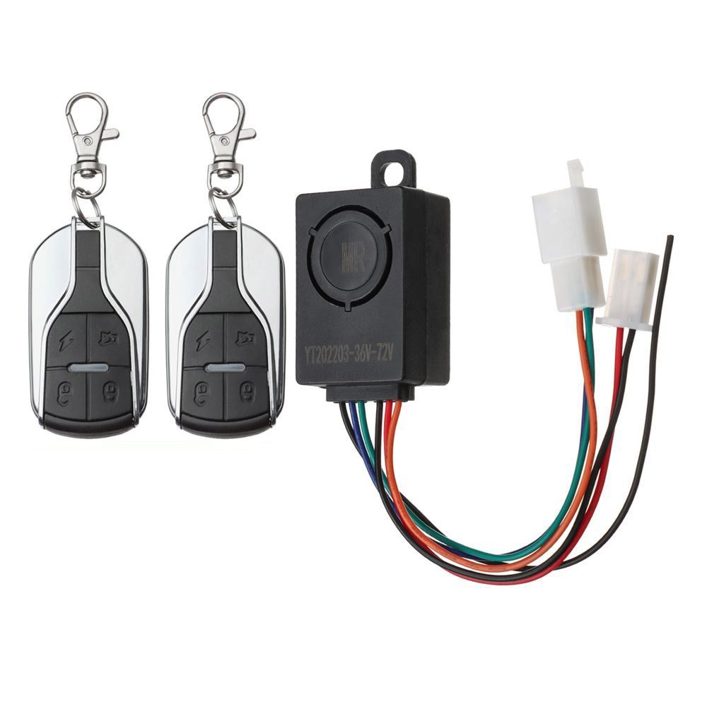 Anti-Theft Motorcycle Scooter Electric Bicycle Security E-Bike Alarm System With Two Remote Control