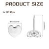 80Pcs Upholstery Tacks Metal Heart-shaped Thumb Tacks Upholstery Nails for Furniture Wall Decorative  DIY Project Home Decor