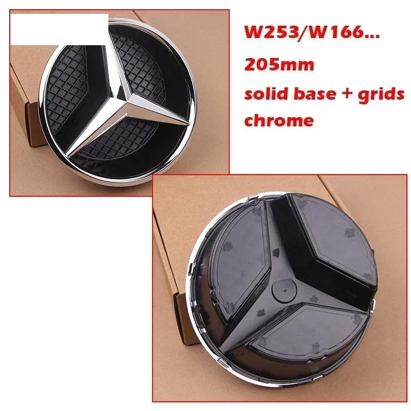 2025 New For Mercedes Benz Hollow Out Grids ABS Front Grille Car Emblem 3D Star Badge for Mercedes Benz W204 W205 W213 X253 W166
