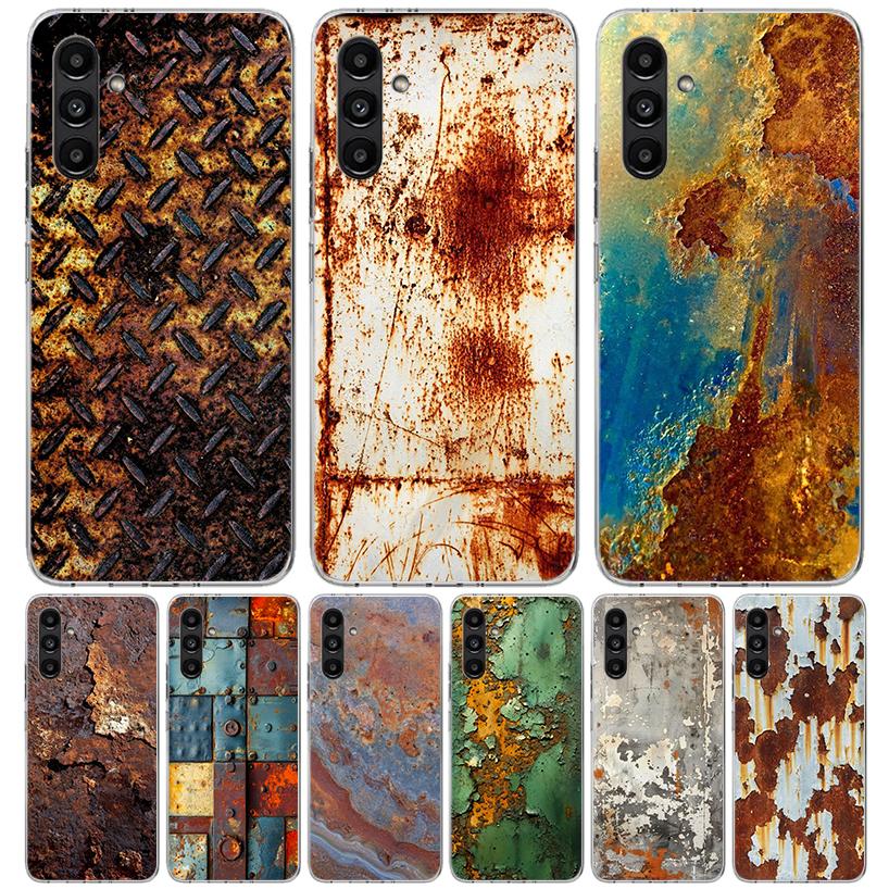 Vintage Industrial Style Rusty Pattern Case Phone Cover for Samsung Galaxy A16 A15 A14 A13 A56 A55 A54 A53 A36 A35 A34 A33 A26 A