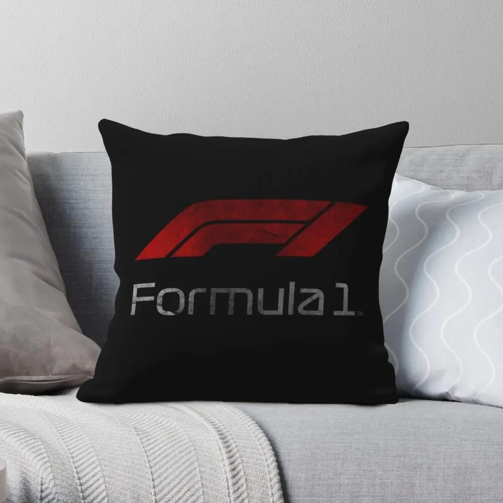F1 Vintage Square Pillowcase Polyester Creative Zip Decorative Room Cushion Cover