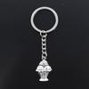 Fashion Keychain 27x17mm Cupcake Cake Ice Cream Silver Color Pendants DIY Men Jewelry Car Key Chain Ring Holder Souvenir Gift
