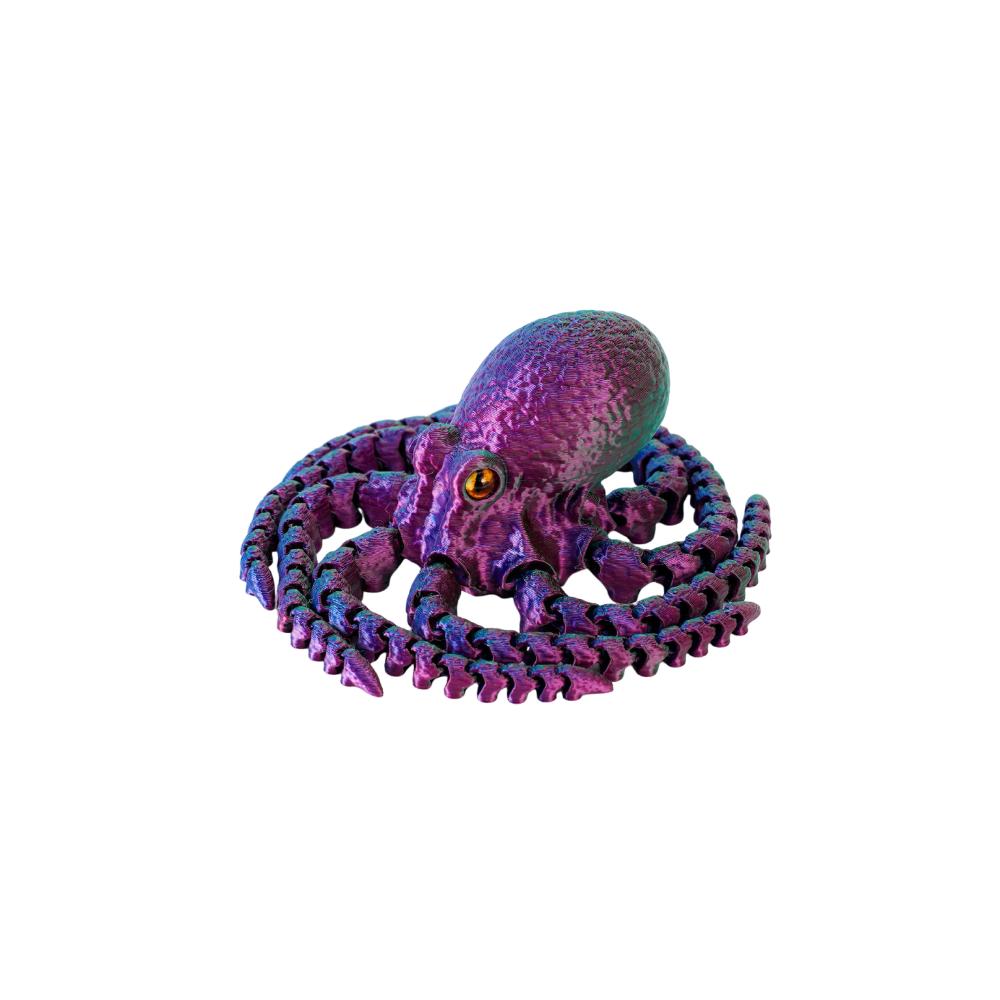 Jointed Body 3D Printed Octopusfish Octopusfish Figurine Poseable Tentacles Tabletop Decoration