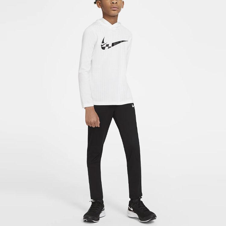 Nike Спортивные трикотажные штаны с цветным логотипом и блоками, детские штаны, черные CU9305-010