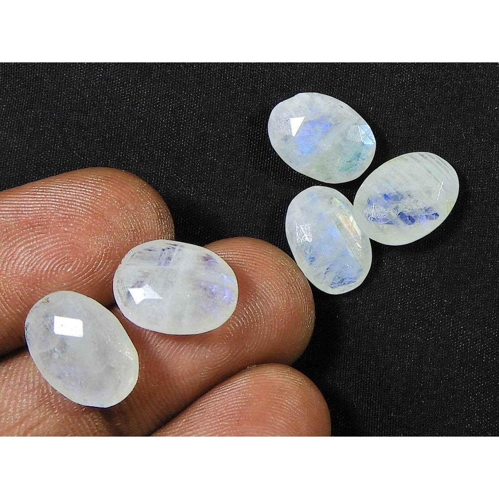 10X14 MM натуральный радужный лунный камень бриолит овальная огранка драгоценный камень 5 шт лот RML-959