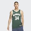Nike Баскетбольная майка NBA Milwaukee Bucks Giannis Antetokounbpo #34 Fan Edition, мужская майка, елово-зеленая 864489-323