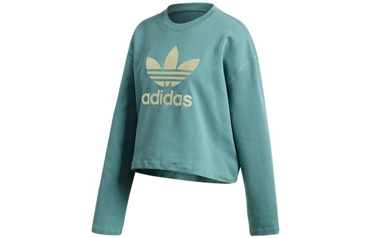 Adidas Originals Premium Crew Sweatshirts Women's Green Crew Neck Moderate Regular FM2626