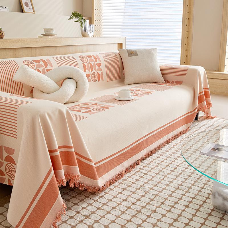 Ткань для чехлов на диван, полностью покрытый чехол для дивана, полотенце для дивана, французский кремовый стиль, против царапин