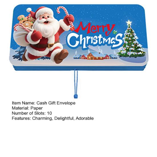 Рождественский сюрприз держатель для денег с конвертами держатель для наличных подарочных карт с 10 слотами DIY праздничный денежный конверт для мужчин женщин детей