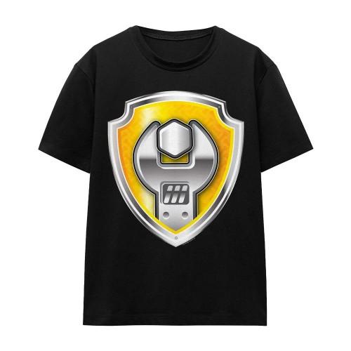 Paw Patrol Unisex Adult Rubble Badge T-Shirt