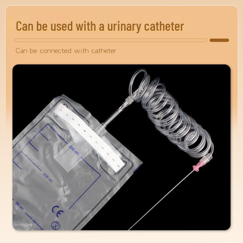 500ml Pet Urine Collection Bag with Anti-Reflux Tube - Disposable Cat & Dog Catheter