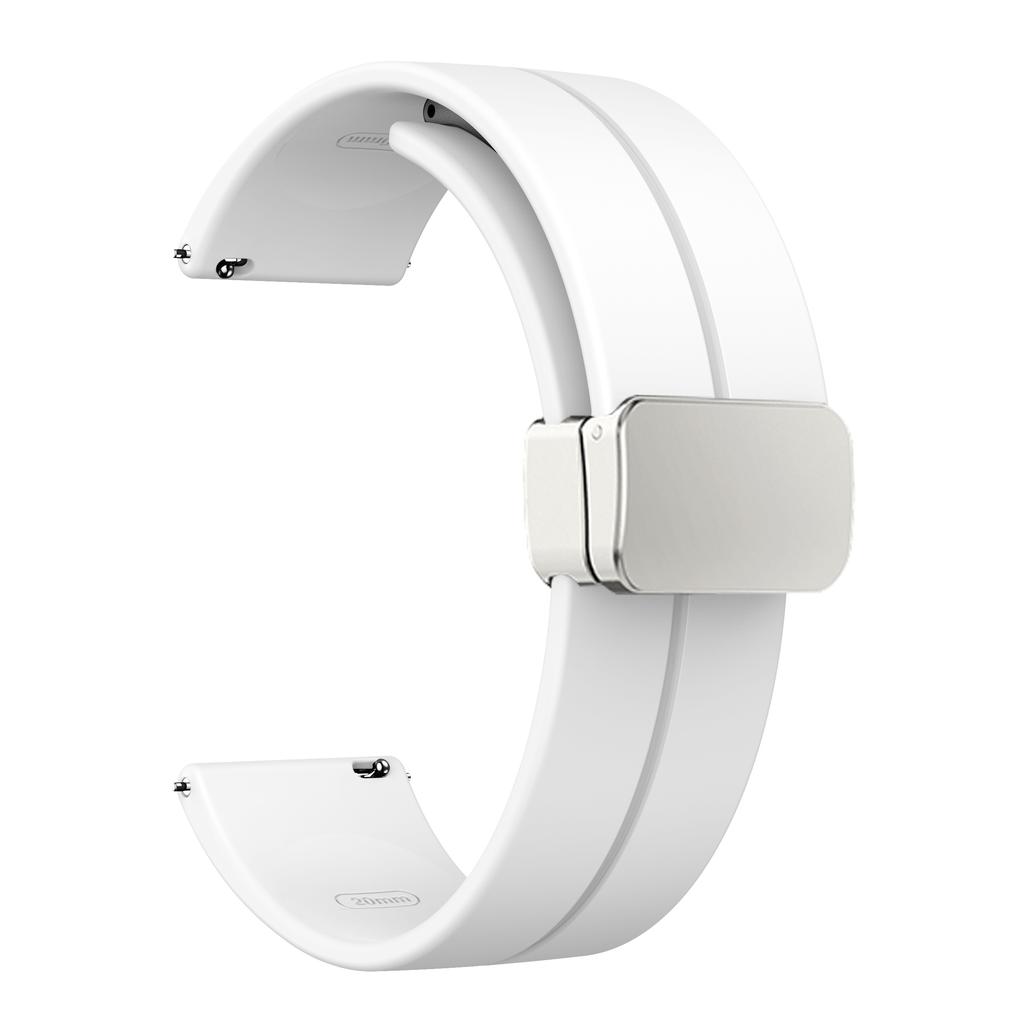 20 мм 22 мм Ремешок для Samsung Galaxy watch 4/5 pro/classic/gear s3/active 2 Спортивный Силиконовый Магнитная Пряжка Huawei GT 2 2e 3 ремешок