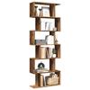 VidaXL 6-Tier Room Divider Shelf Old Wood 70x24x193cm, Shelf, Bookcase, Storage Shelf, 858091