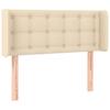 Headboard with Ears Cream 83x16x78 88 cm Fabric