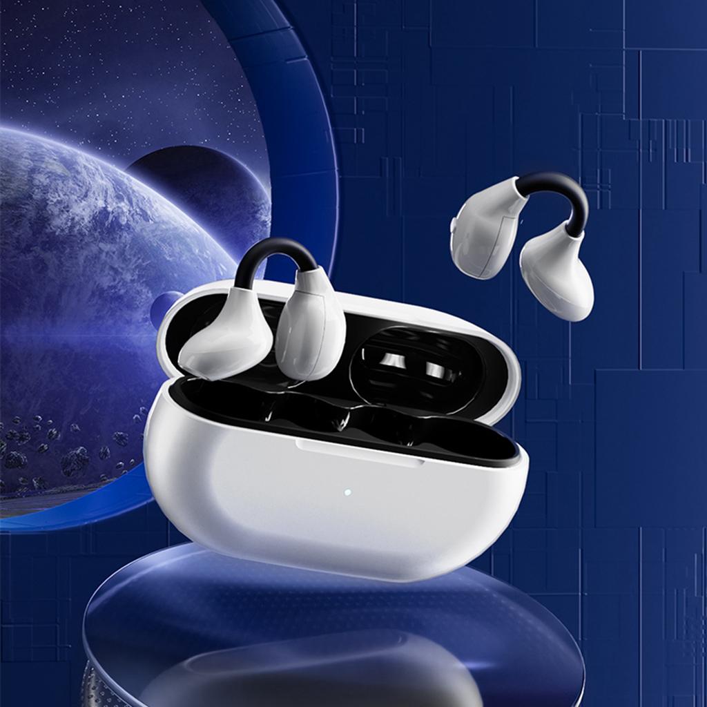 Беспроводные наушники-клипсы с костной проводимостью Fones Bluetooth 5.3 Ear Clip On Earring Sports Earphones Earbud Hooks with Mic