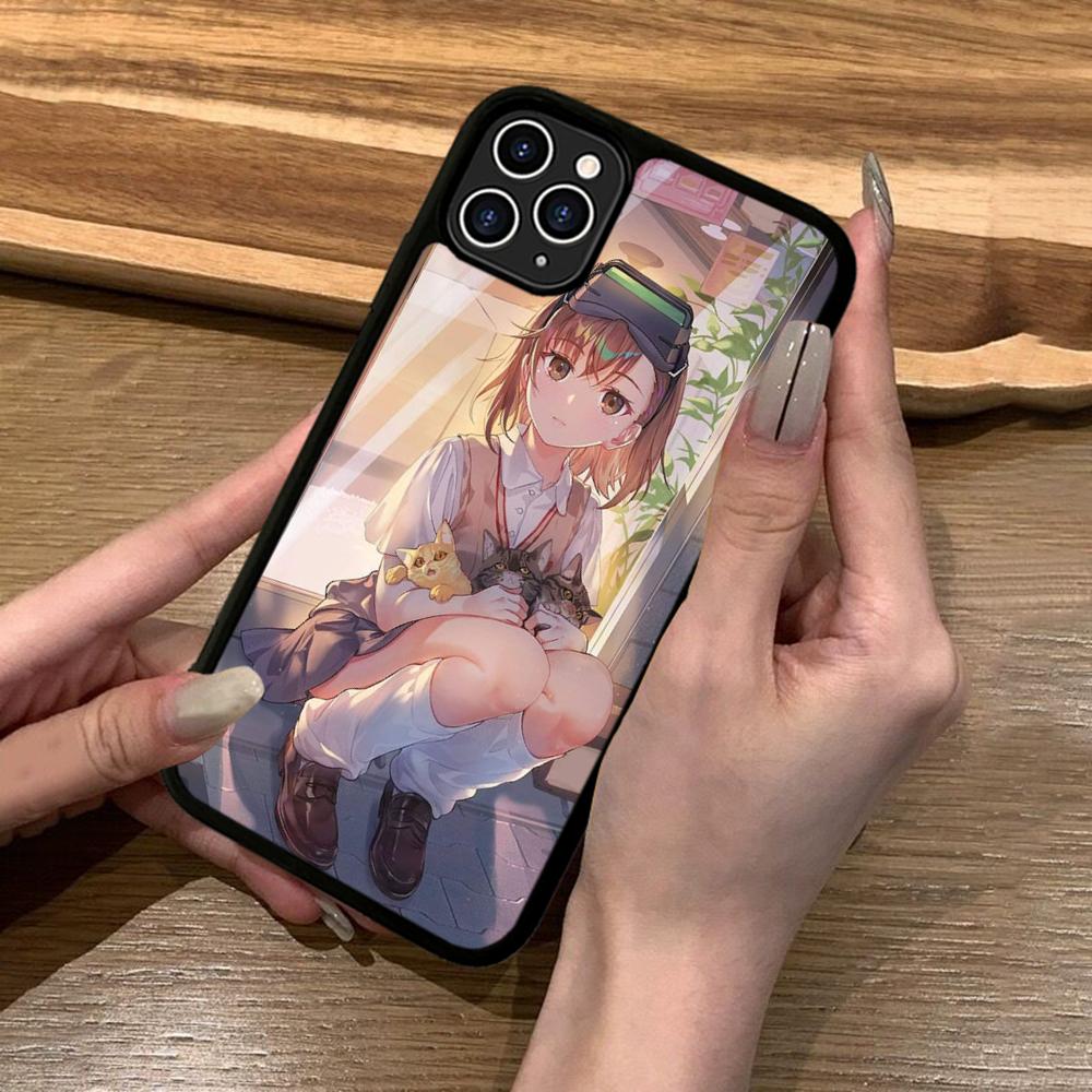 Аниме М-Мисака Микото Милый Чехол для Телефона Силиконовый PC+TPU Для Для iPhone 11 12 13 14 15 16 Plus Pro Max Чехол
