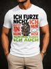 Ich Furze Nicht Ich Flustere Nur In Meine Hose Cartoon Animal And Gerunisex Humor Text Tee And Casual Unisex All TShirt
