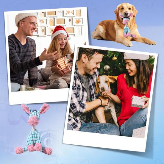 Неразрушимая плюшевая игрушка для собак для агрессивных жевателей, пищащая жевательная игрушка, поддержка прорезывания зубов у собак, интерактивная игрушка для питомцев для всех пород собак