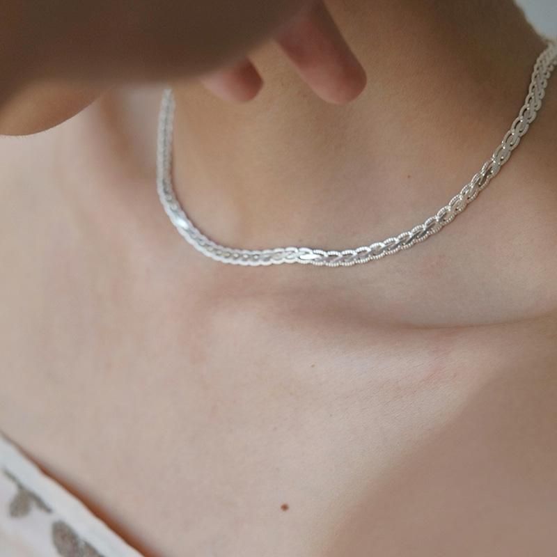 New S925 Sterling Silver Luxury Chain For Men Womens Fashion Minimalist Choker Necklaces Charm Shinning Classical Party Gift