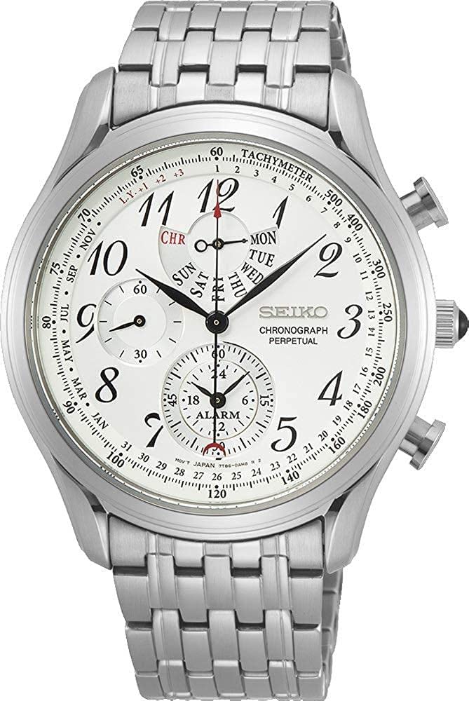 Seiko SPC251P1 Хронограф Вечный Белый Аналоговый Бизнес Кварцевый Доставка по всему миру Мужские Часы,