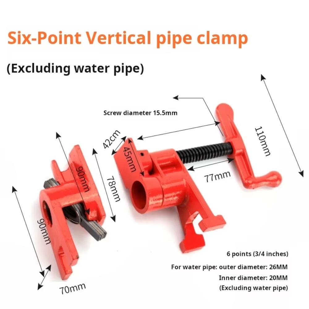 Adjustable Pipe Clamp Set 1/2/3/4 Inch Heavy Duty Clamp Heavy Duty Wood Gluing Clamp Woodworking