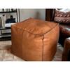 Moroccan Square Pouf, Leather Moroccan Pouf. Handmade Ottoman Pouf , Handmade Puff, Moroccan Pouffe Moroccan Pouf