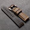 Head Layer Cowhide Strap, 22 24 26MM Adaptable Bronze Watch Men Vintage Mechanical Bronze Buckle, Watch Accessories Men Bracelet