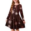 Girls' Princess Dress - Long Sleeve A-Line T-Shirt Dress Christmas Day