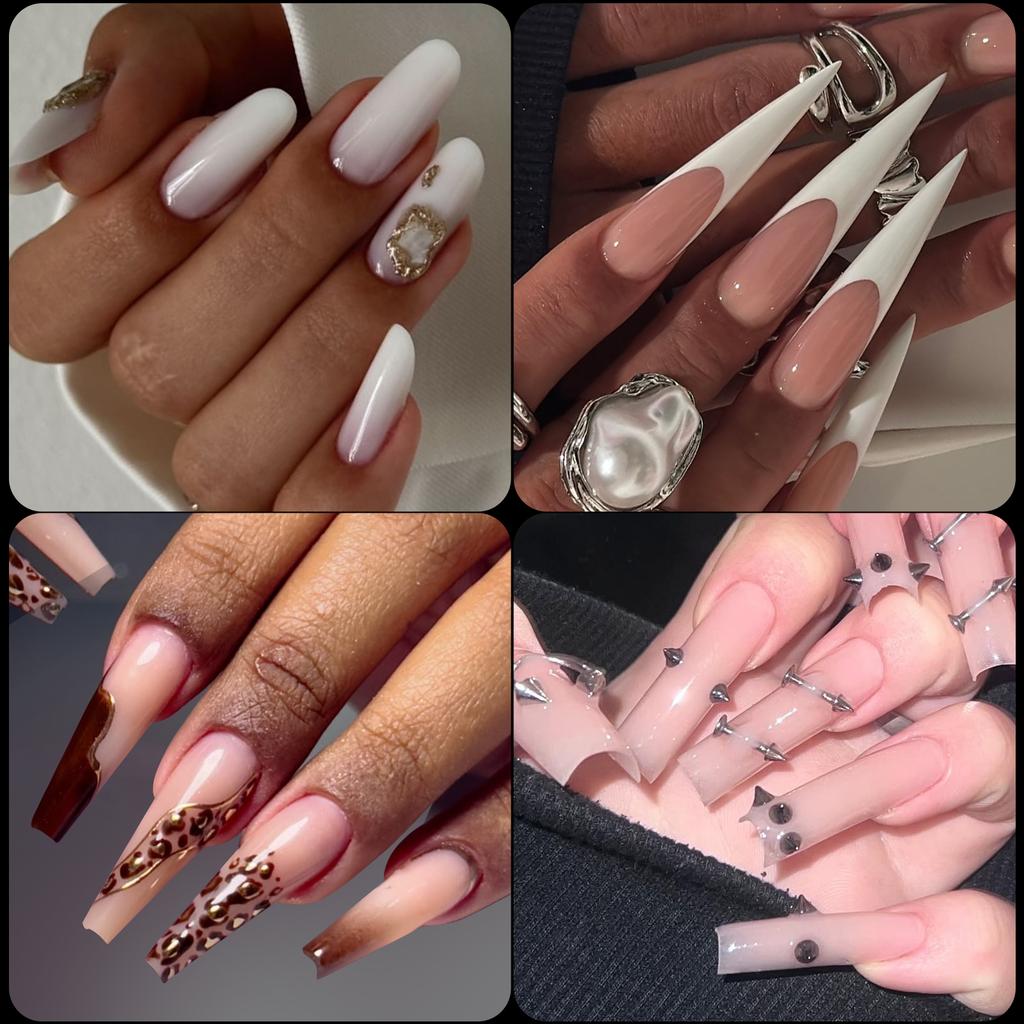 96 шт. Стилет Гроб Прозрачные Двойные Формы Накладные Типсы Форма для Быстрого Наращивания Гелем Инструменты для Нейл-Арта Полное Покрытие Формы для Наращивания Ногтей Топ