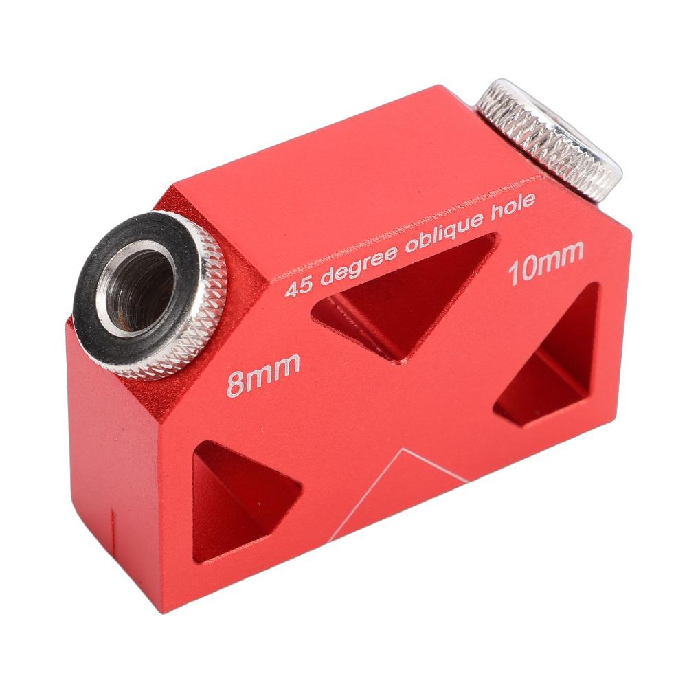 Aluminum Alloy Drill Guide Positioner 9.5mm Drill Bits Hole Locator Jig Woodworking