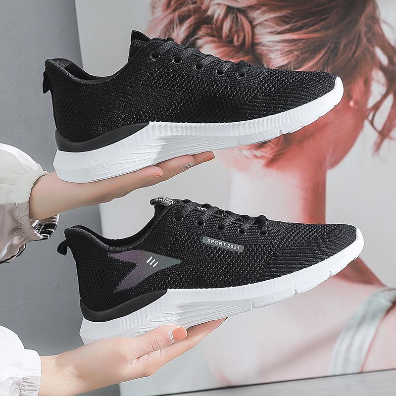 Новые женские туфли Fly Woven Mesh Sneaker Дышащая повседневная обувь Модные женские кроссовки