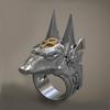 Men Silver Color Ring Egypt Mgypt Mythology Anubis Egyptian Jackal God Underworld Gatekeeper Biker Rings Rock Jewelry
