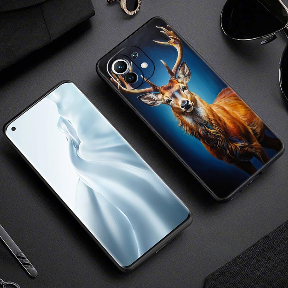 Чехол для телефона с рисунком оленя и личи для Xiaomi Mi 17 15 14 13 12 11 Ultra 15T 14T 13T 12T 11T Pro Lite 5G Мягкий TPU Чехол Capas