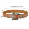 PU Leather Floral Engraved Leather Belt Cowgirl Cowboy Country Belts  for Jeans Pant