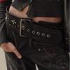 Gothic Leather Waist Belt Vintage Dress Jeans Belt Niche Women's Rivet Belt  Waist-Cinching