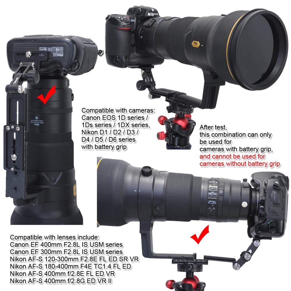 Быстросъемная площадка iShoot 80 мм с металлической рукояткой для большой камеры, совместимая с Nikon и D6, Canon EOS и 1DX, и подходящая для зажимов шаровой головки штатива