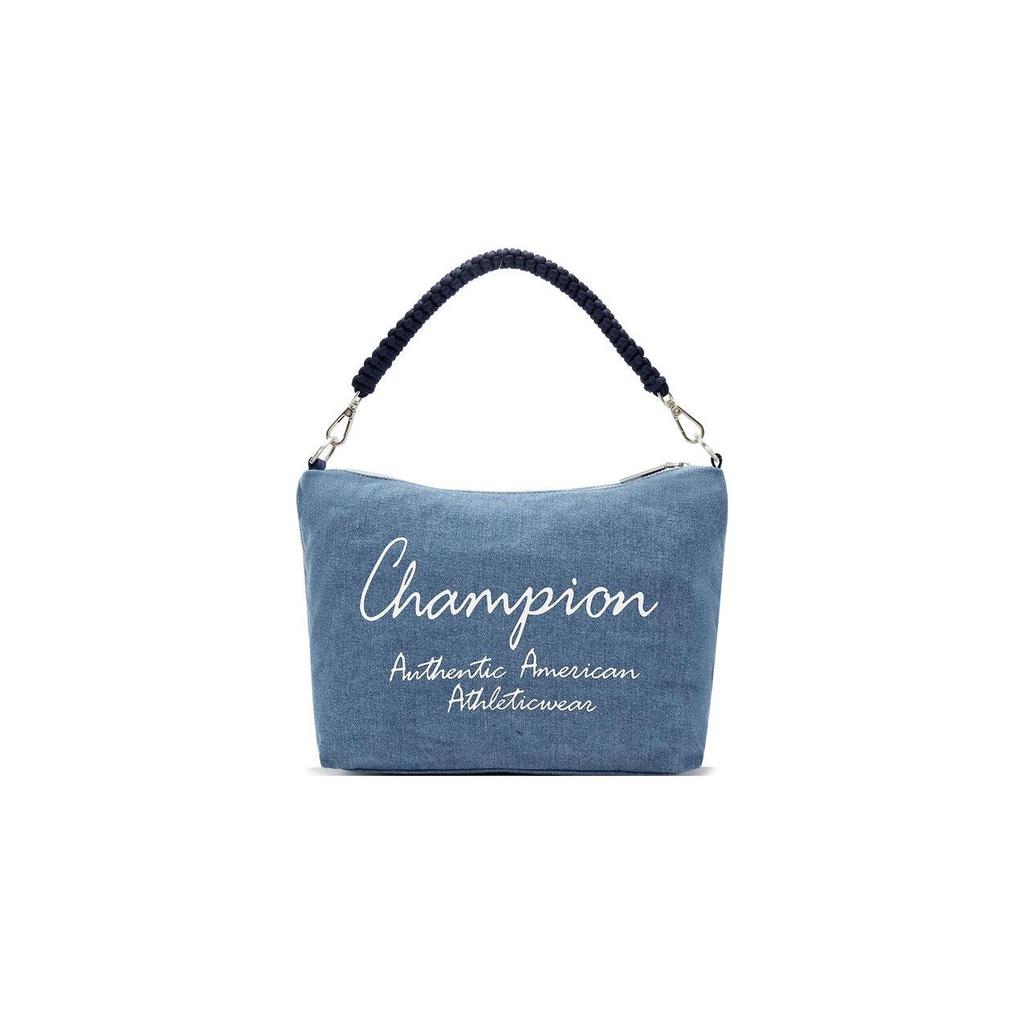 Champion Сумка через плечо с блоками цвета, двусторонняя, с вышитым логотипом, модная, с принтом текста, унисекс, хаки, светло-голубой, черный U3CACPU17