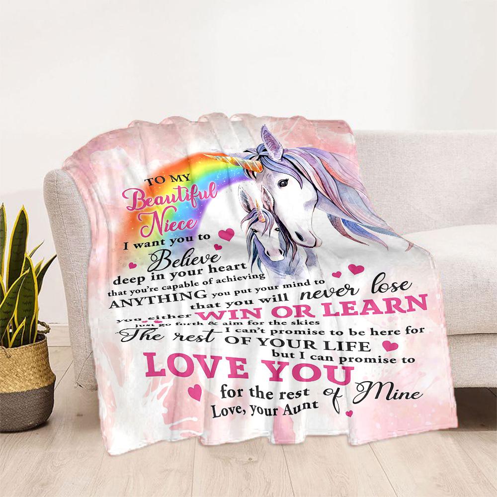 1pc Unicorn Sky blanket Soft and Warm for Sofa Office Camping Travel Livingroom Great Gift for Friends and Family Comfortable