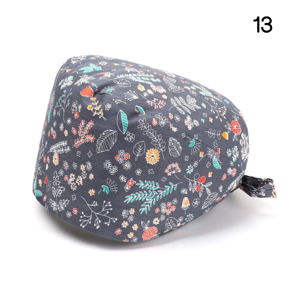 Эластичные круглые мужские и женские хирургические шапочки чистого цвета, хлопковые шапки с пышной шляпой