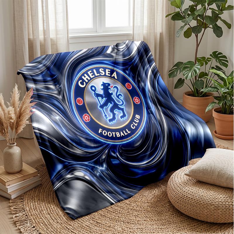 Chelsea FC Theme blanket Soft Flannel Blanket Plush Throw Blanket Cozy Sofa Bed Blanket for Home Decor