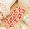 Bedroom Carpet Bedside Floor Mat Long Carpets Soft Fluffy Pink Love Foot Mats Cute Home Decoration Rug for Living Room Rugs