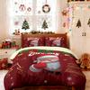 3pc Merry Christmas Cartoon Santa Claus Printed Chipless Quilt Set Multi Size Bedrooms Dormitory Bedding Holiday Decoration